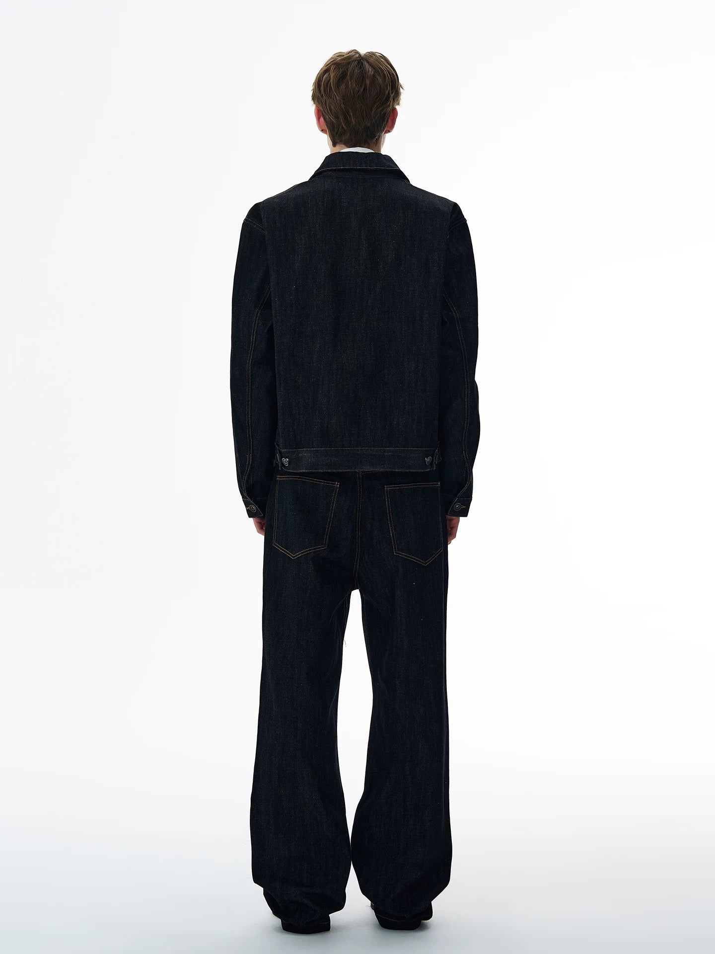 Silent line contemporary denim setup pants