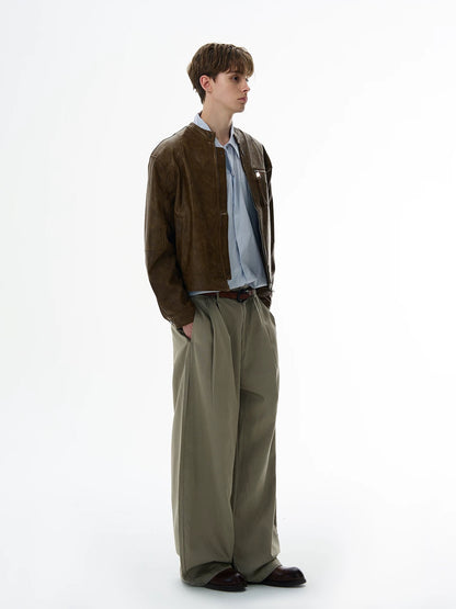 Celestial linearity modern crafted leather jacket