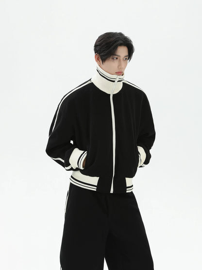 Monochrome velocity high neck track jacket