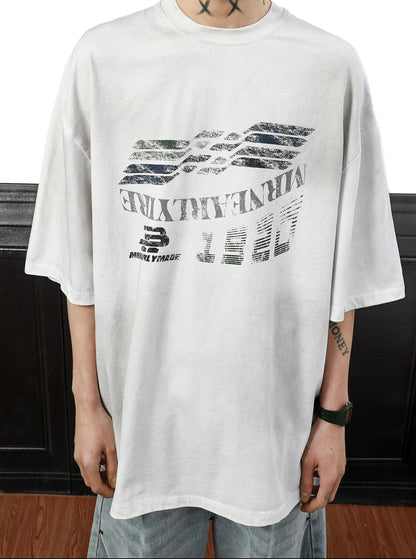 American vintage letter t-shirt