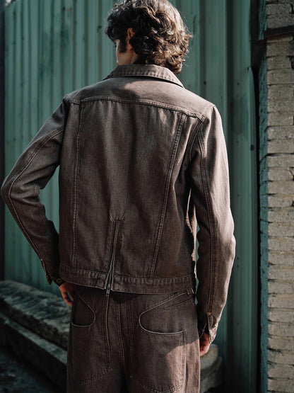 Red brown faded old cowboy TYPE2 jacket