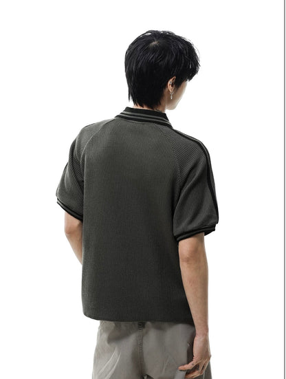 Relaxed college style collar polo shirt