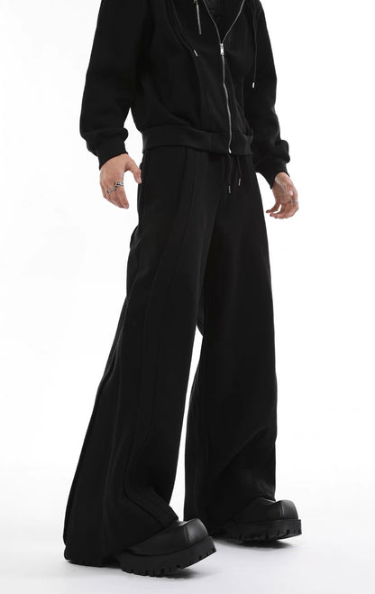 Solid color setup pants