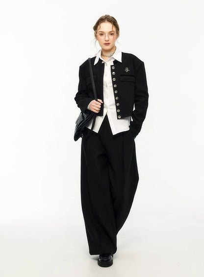Parallel modern academic black jacket