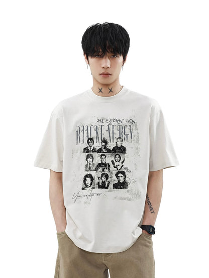 Criminals portrait printed t-shirt