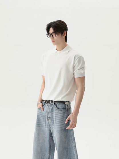 Buttons designed casual polo shirt
