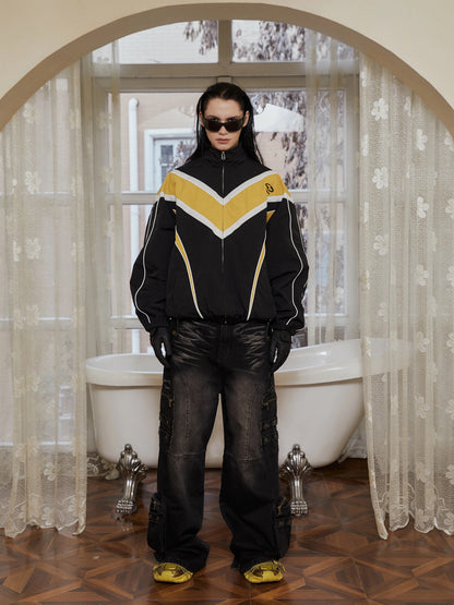 Luminous dope sport loose retro jacket