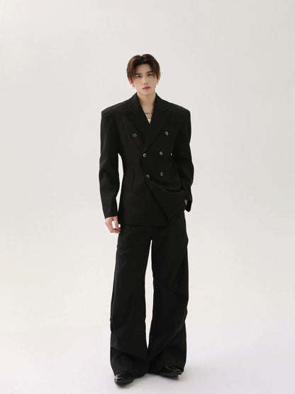 High-end waist padded shoulder length suit jacket