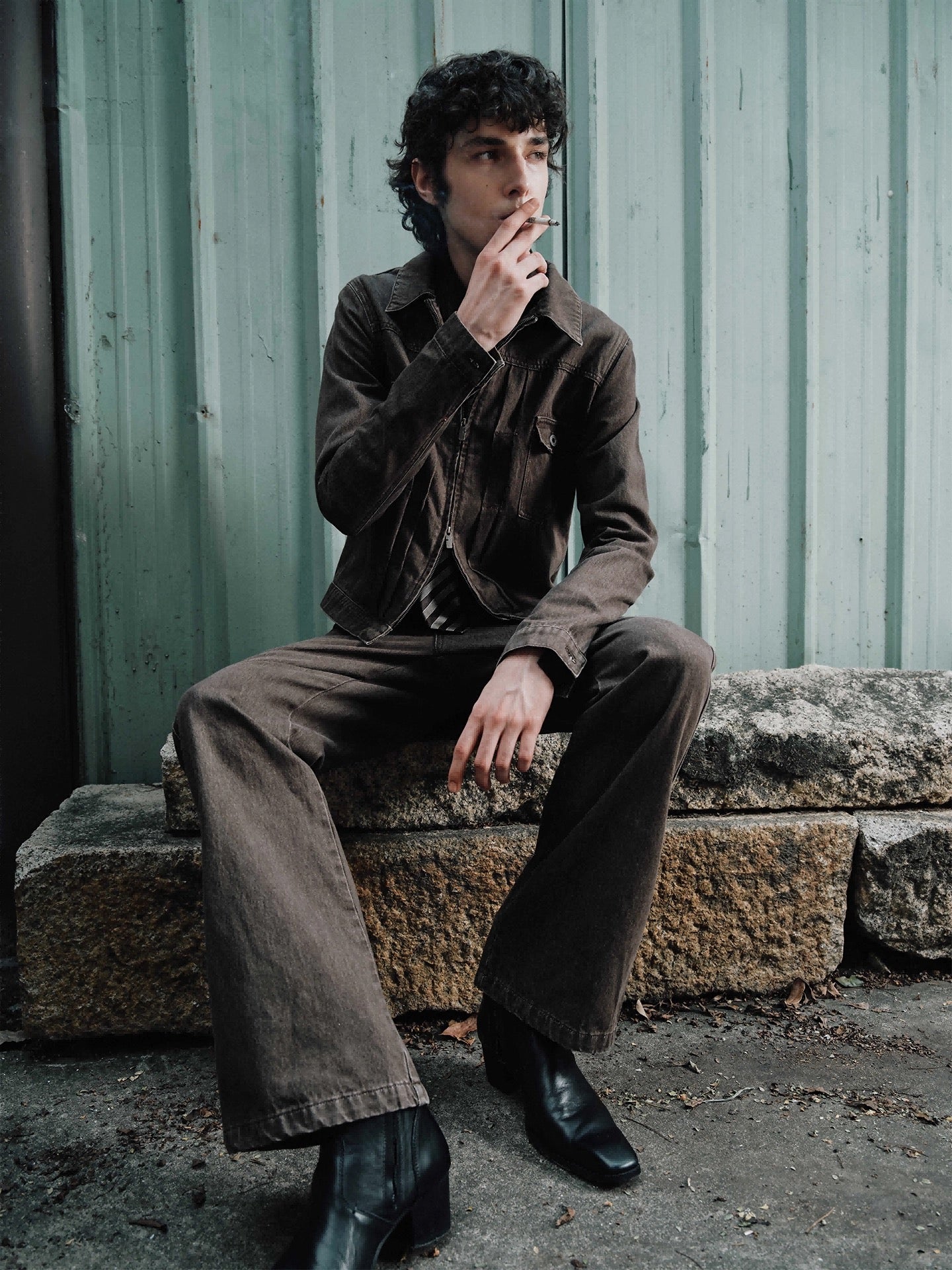 Red brown faded old cowboy TYPE2 jacket