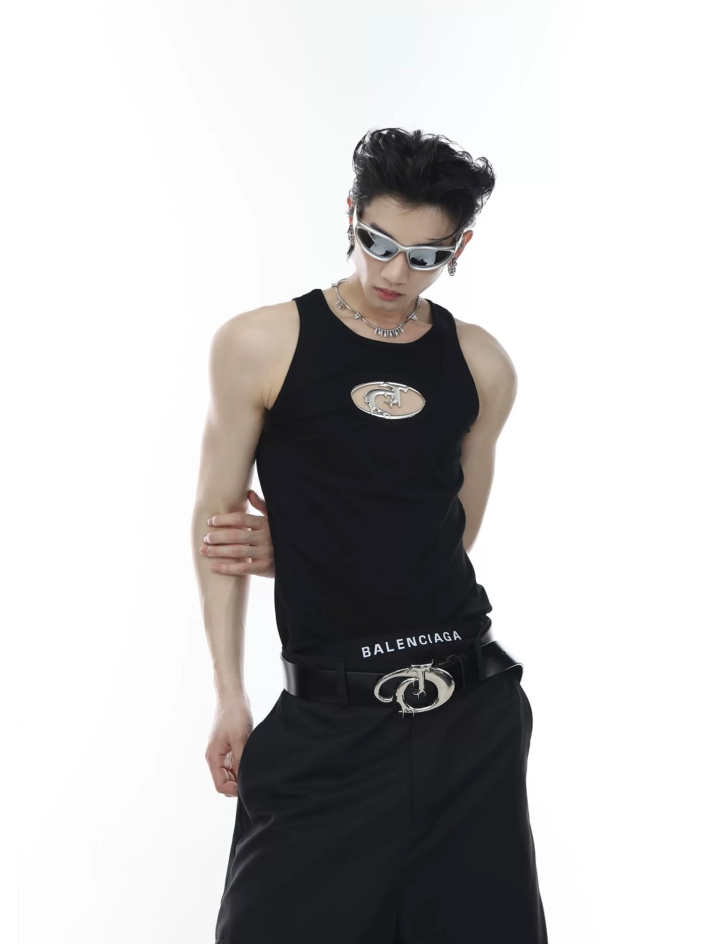 Paranoid punk metal tank top