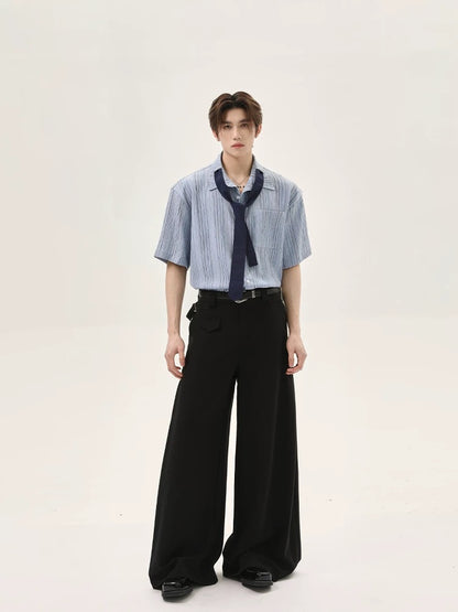 Color coded striped design tie shirt