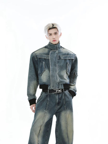 Stitched denim setup jacket
