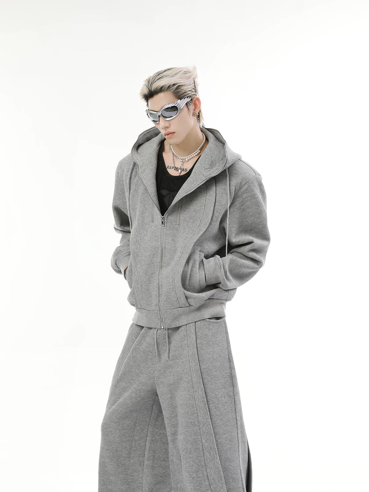 Solid color setup hoodie