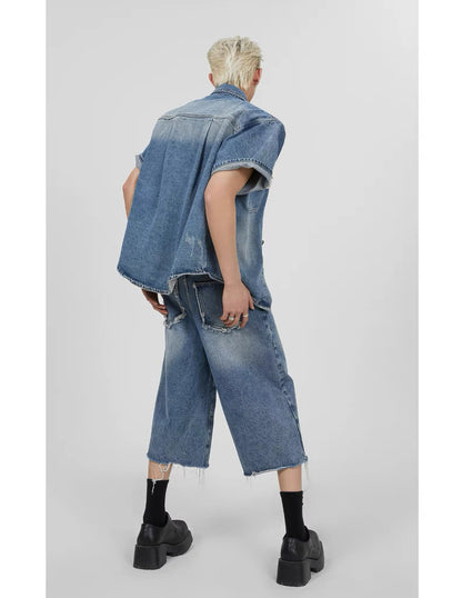 Square headed elevating leather shoes