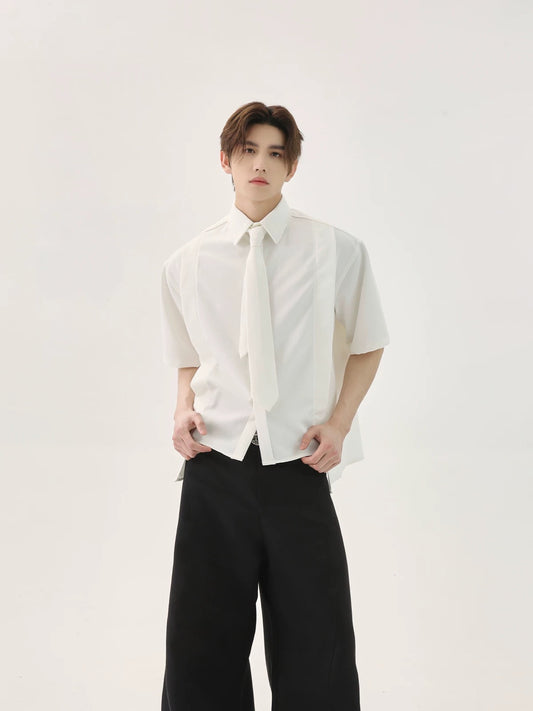 Eloquent tie short sleeve shirt