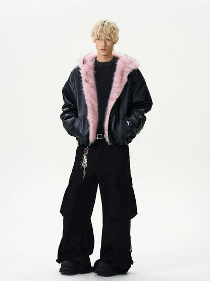 Velvet pink storm phantom bloom down jacket