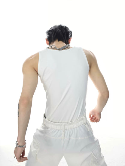 Paranoid punk metal tank top