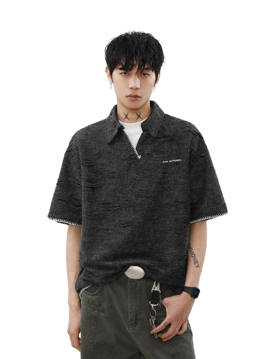 Stylish knit polo shirt