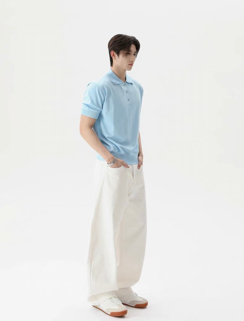 Buttons designed casual polo shirt