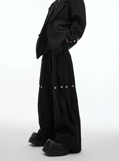 Monarch infinite engraved metal ornamented pants