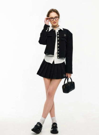Parallel modern academic black jacket