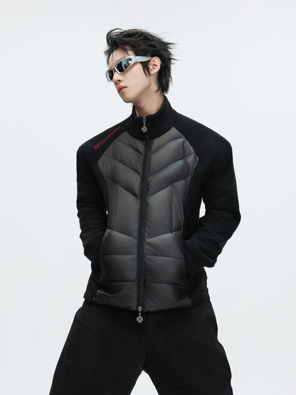 Arctic edge futuristic tech puffer jacket