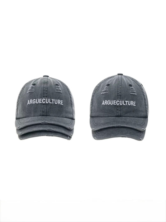 Vintage brim design layer cap