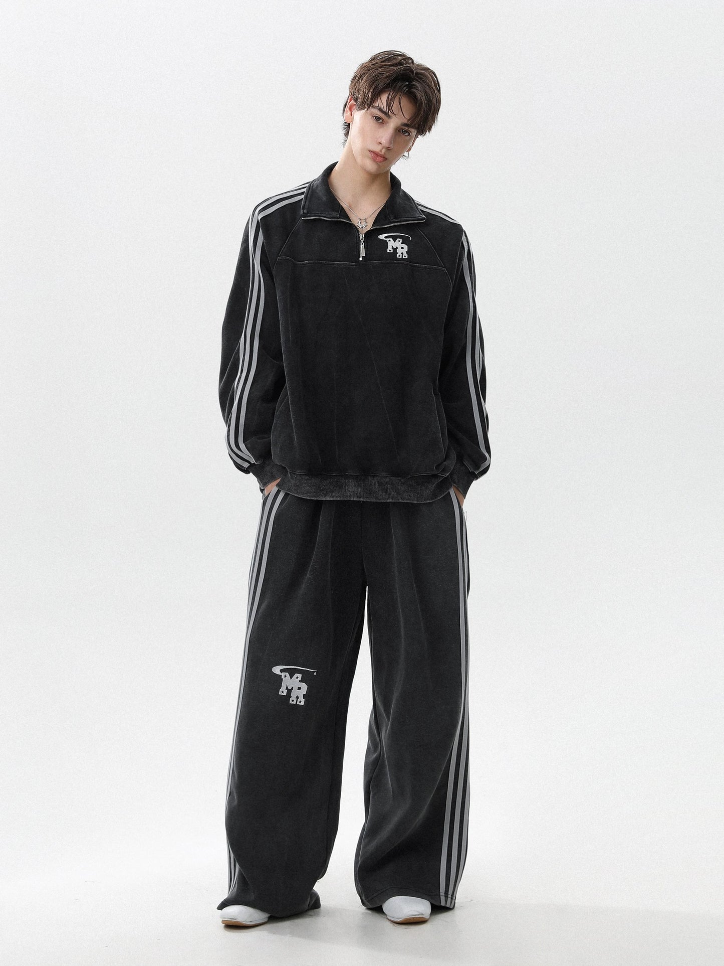 City athletic soft street casual set sweater