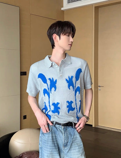 Mystique seoul summer knit polo shirt