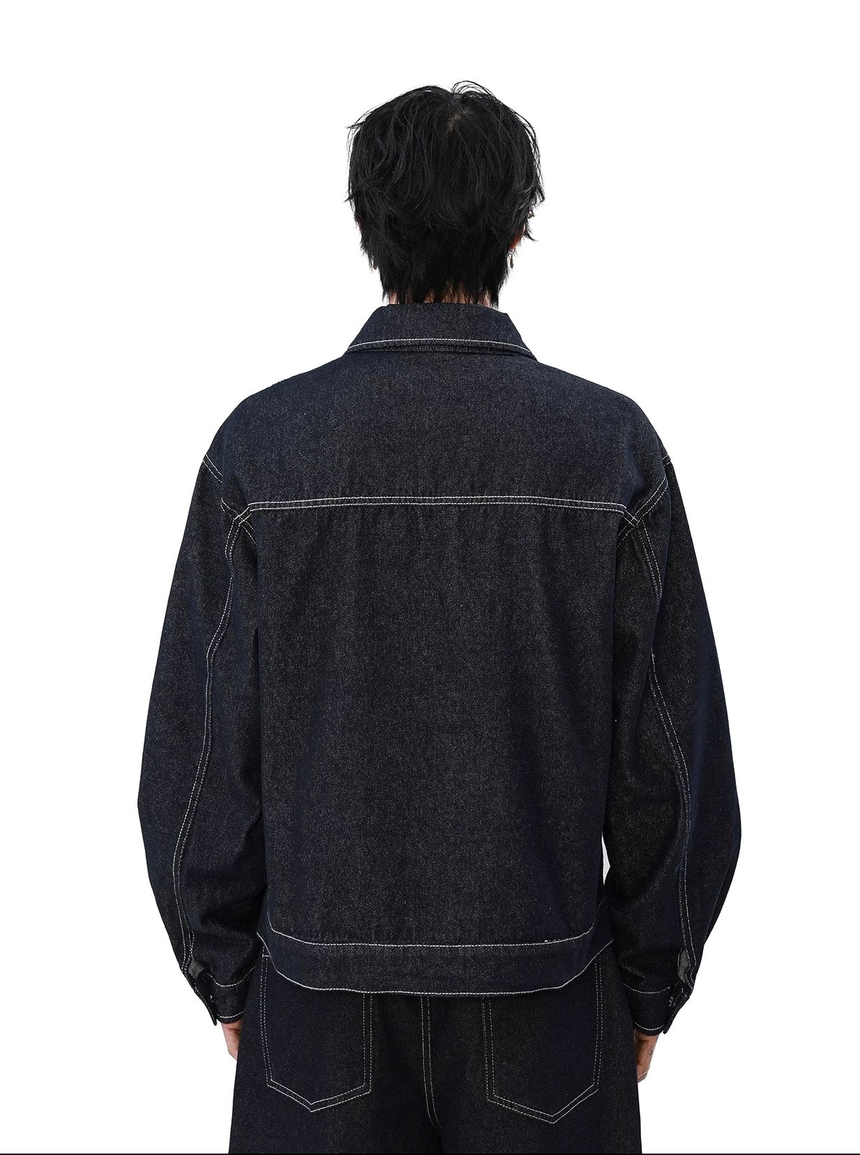 Washed original color denim jacket